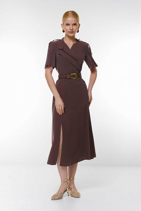 Платье макси с отложным воротником Бренд Caterina Leman