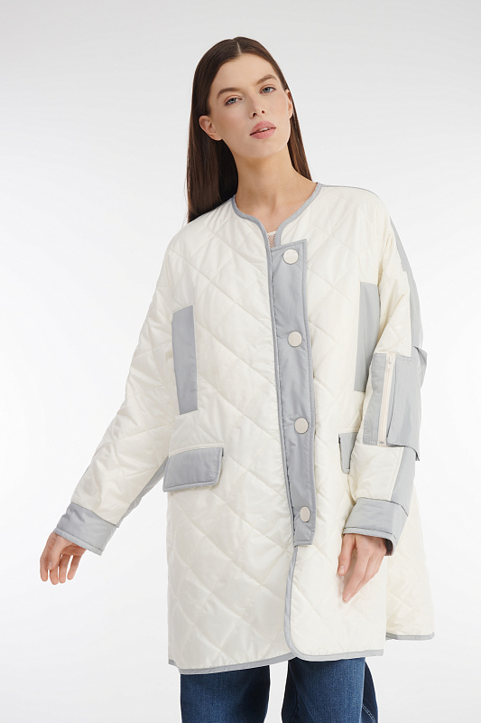 Стеганое пальто на заклепках Бренд Caterina Leman