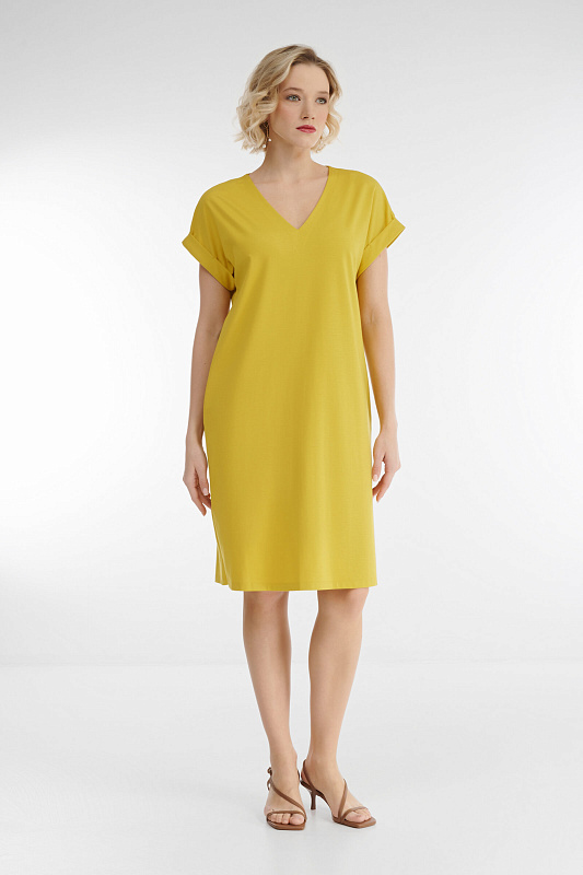 Трикотажное платье с коротким рукавом Бренд Diana Gallesi