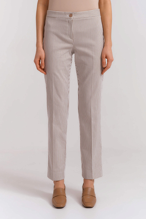 Укороченные брюки в полоску Бренд Diana Gallesi
