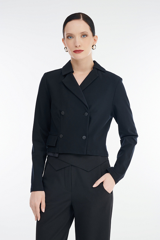 Укороченный двубортный пиджак Бренд Sarah Pacini