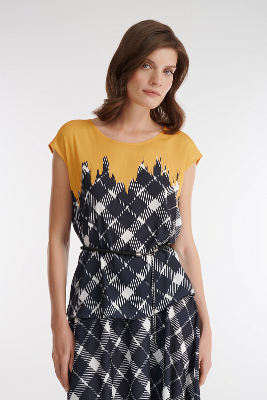 Топ с комбинированным принтом Бренд Caterina Leman