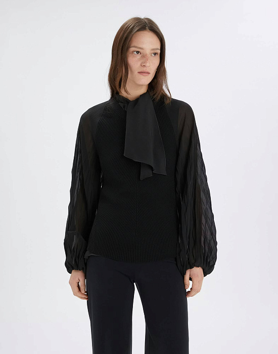 Джемпер из шерсти с пышными рукавами Бренд High