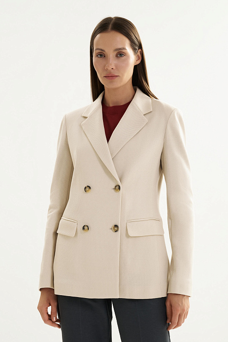 Двубортный пиджак из хлопка Бренд MM