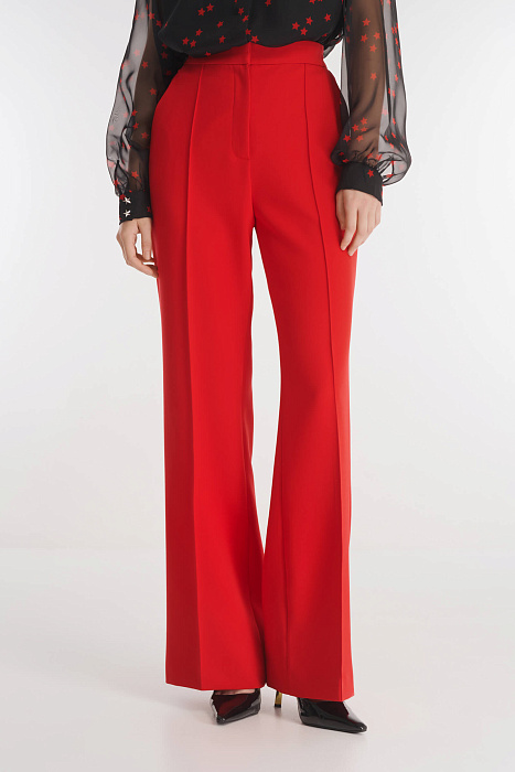 Расклешенные брюки из смесовой вискозы Бренд Caterina Leman