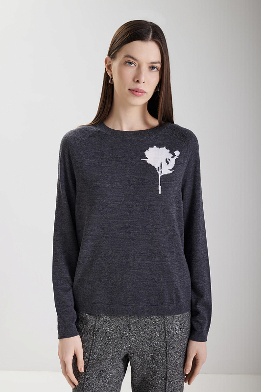 Шерстяной джемпер с узором Бренд MM