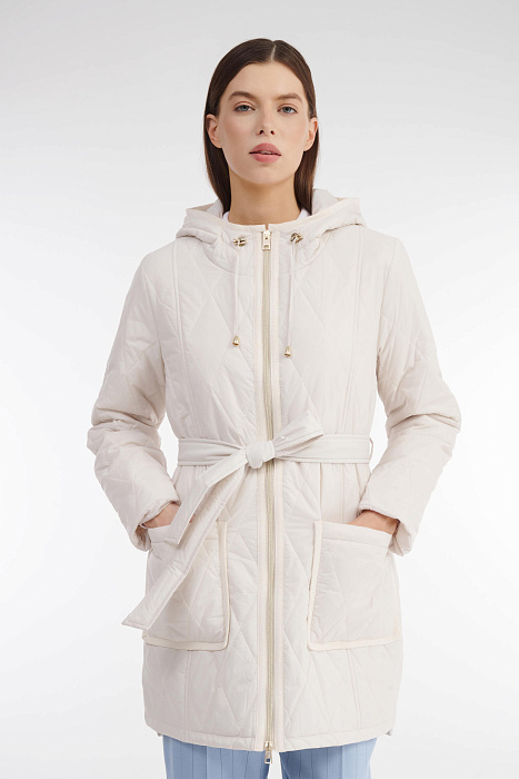 Стеганое пальто с капюшоном Бренд Caterina Leman