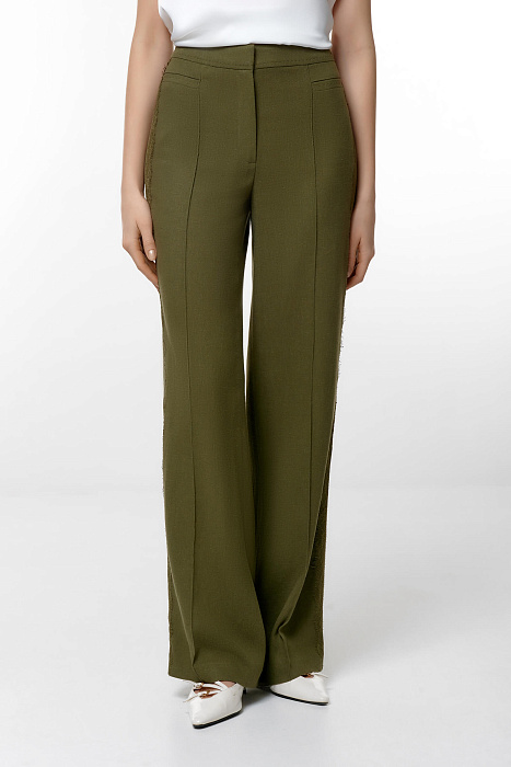 Брюки из вискозы и льна Бренд Caterina Leman