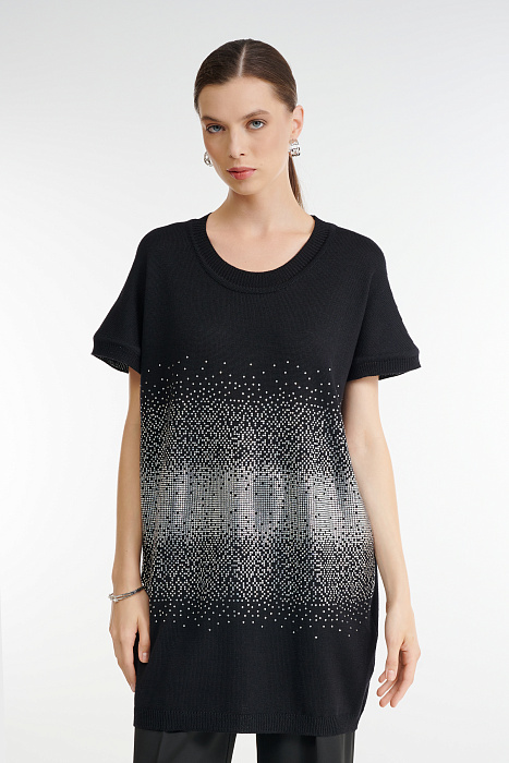 Удлиненный джемпер с коротким рукавом Бренд Daniela Drei