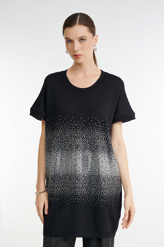 Удлиненный джемпер с коротким рукавом Бренд Daniela Drei