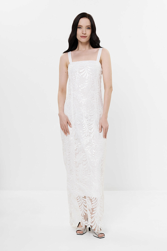 Длинное платье на бретелях с пайетками Бренд Milva Mi