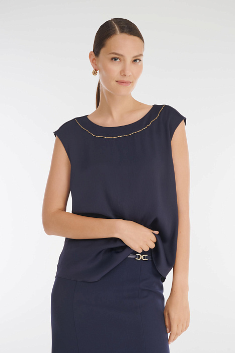 Топ с декоративной цепочкой Бренд Caterina Leman