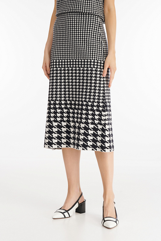 Трикотажная юбка-карандаш с принтом Бренд Daniela Drei