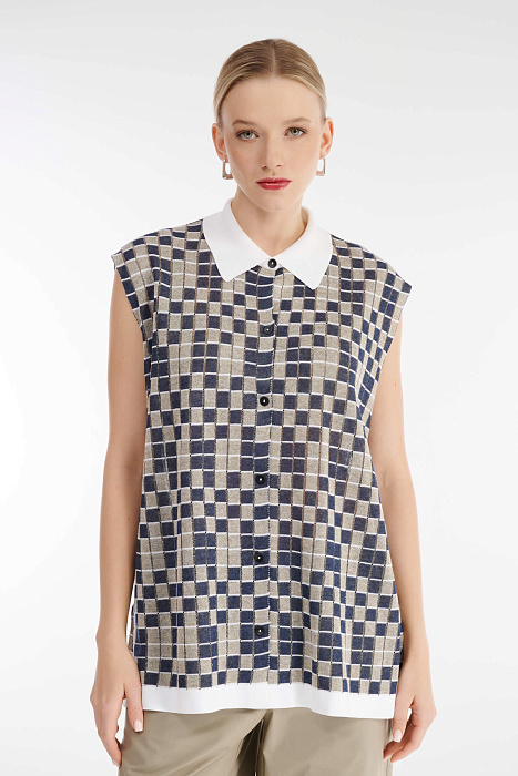 Кардиган с геометричным узором Бренд Sarah Pacini