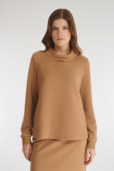 Фактурный свитшот из поливискозы Бренд Caterina Leman