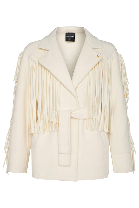 Шерстяное пальто с бахромой Бренд Daniela Drei
