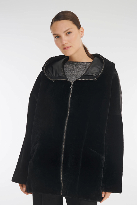 Комбинированная двусторонняя дубленка Бренд Caterina Leman