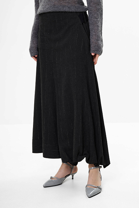 Расклешенная юбка в полоску Бренд Sarah Pacini