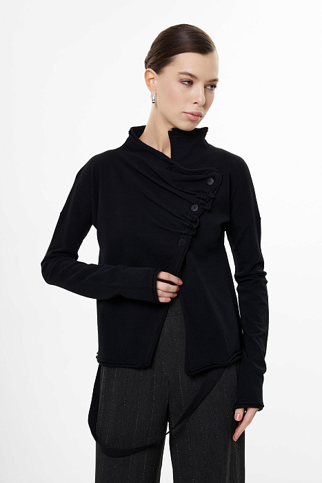 Асимметричный кардиган с драпировкой Бренд Sarah Pacini