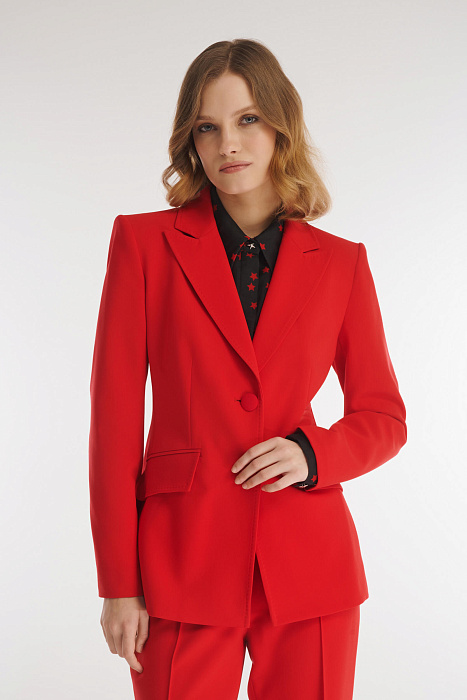 Однобортный пиджак из смесовой вискозы Бренд Caterina Leman