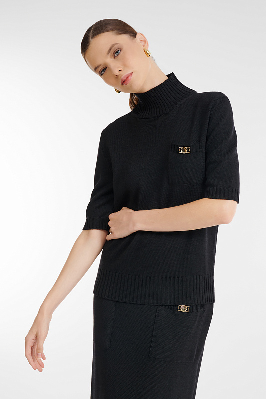 Джемпер с воротником-воронкой Бренд Daniela Drei