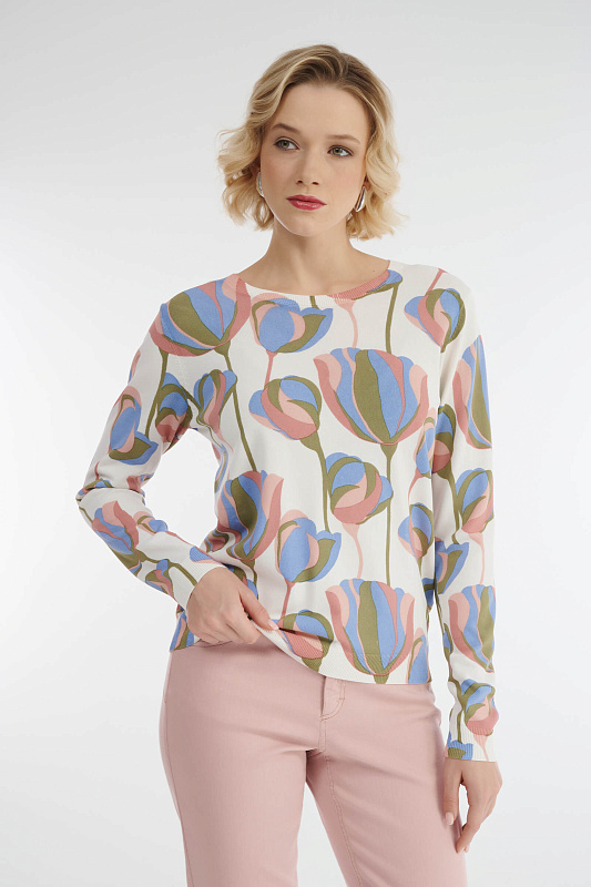 Джемпер с цветочным узором Бренд Diana Gallesi