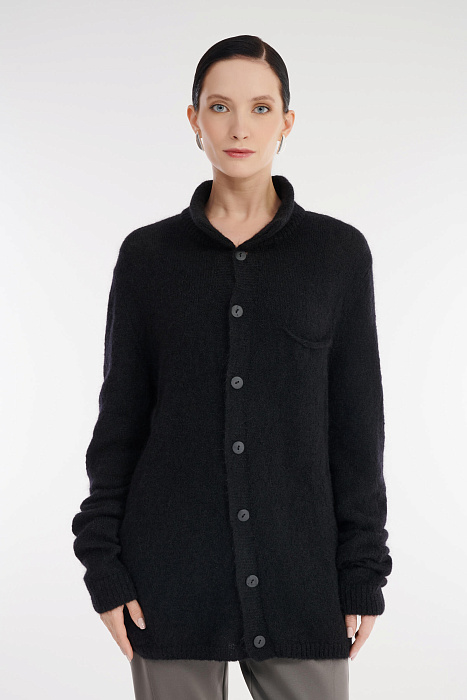 Удлиненный кардиган из мохера Бренд Sarah Pacini