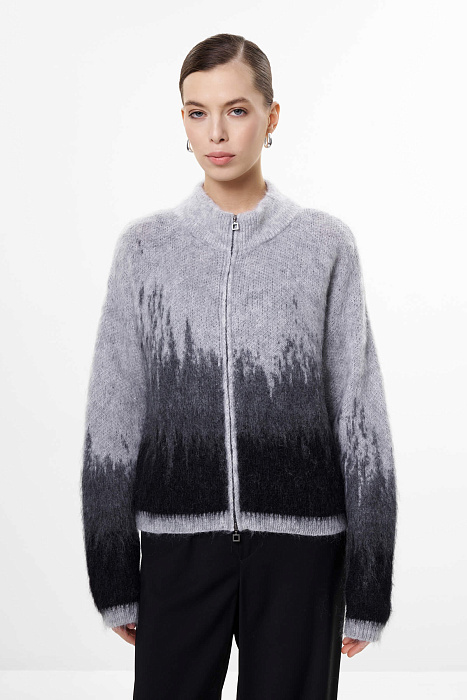Кардиган на молнии из мохера и шерсти Бренд Sarah Pacini