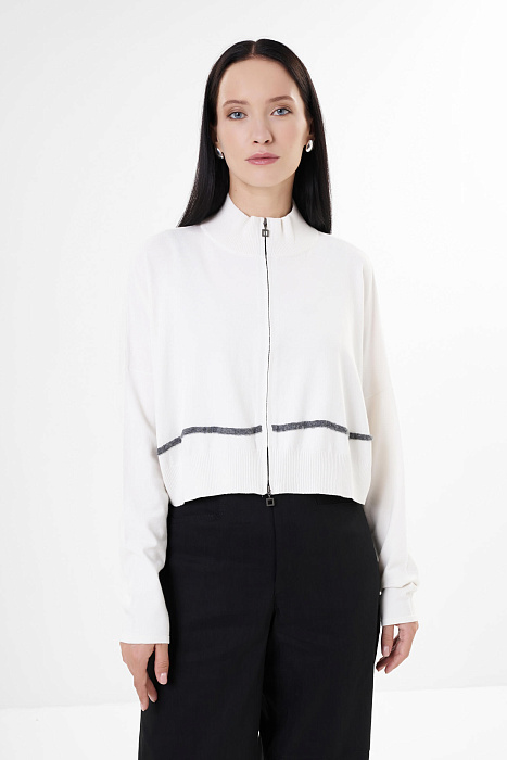 Укороченный кардиган из смесовой вискозы Бренд Sarah Pacini