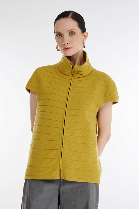 Трикотажный жилет на молнии Бренд Sarah Pacini