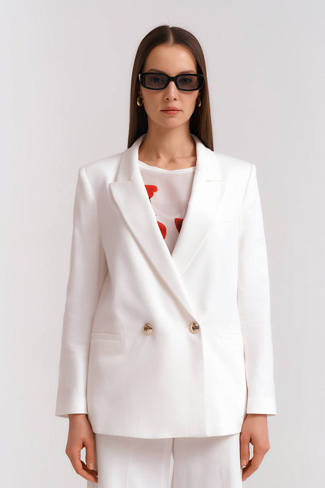 Приталенный двубортный пиджак Бренд Diana Gallesi