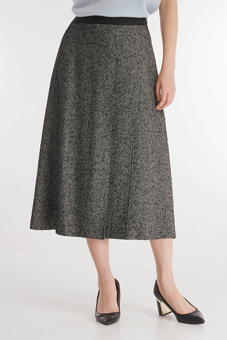 Юбка из смесового хлопка с декоративными складками Бренд Caterina Leman