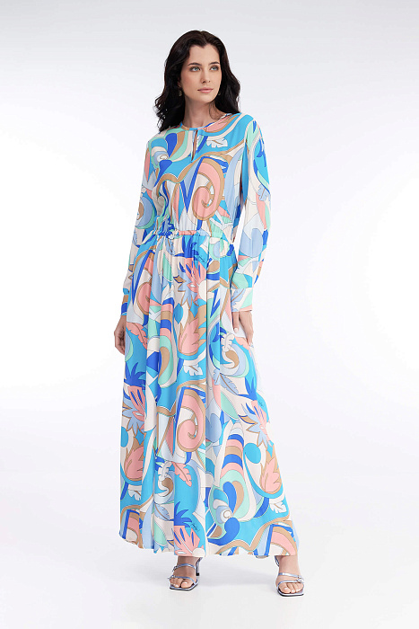 Платье макси с принтом Бренд Rocco Ragni