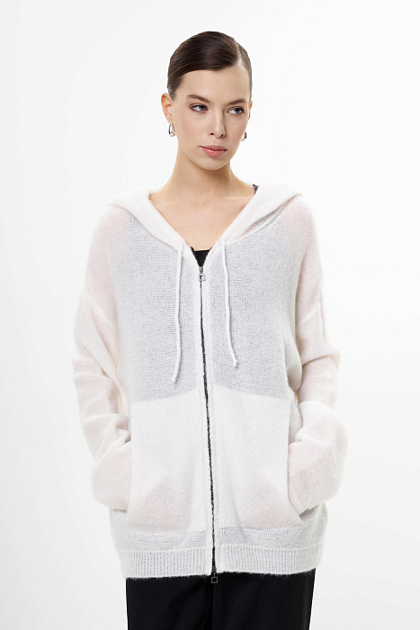 Кардиган на молнии из шерсти и мохера Бренд Sarah Pacini