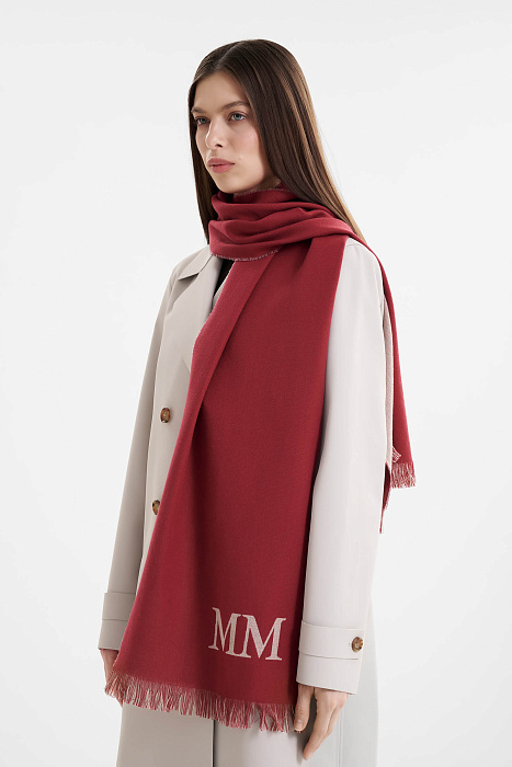 Палантин из хлопка и шерсти Бренд MM