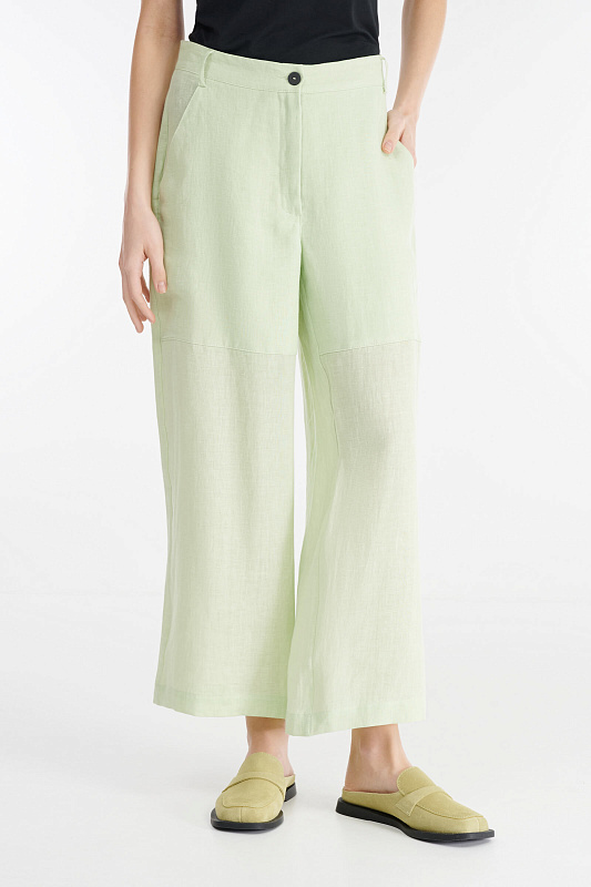 Укороченные льняные брюки Бренд Sarah Pacini