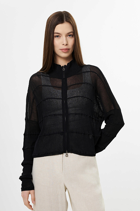 Хлопковый кардиган на молнии Бренд Sarah Pacini