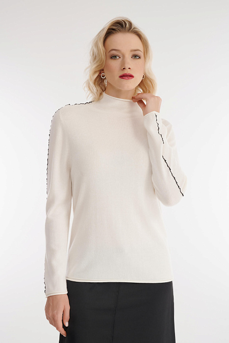 Тонкая водолазка с контрастной строчкой Бренд Diana Gallesi