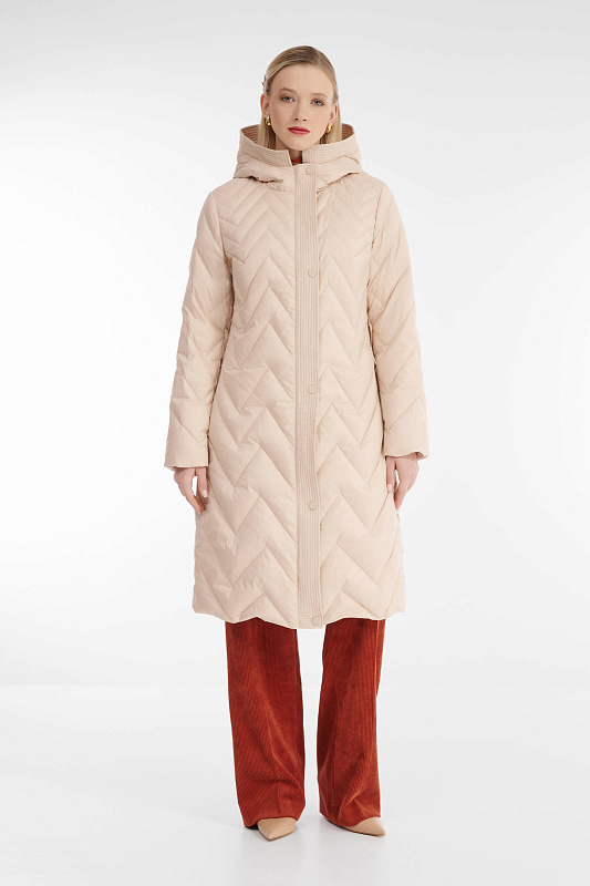 Стеганое пальто с капюшоном Бренд Diana Gallesi