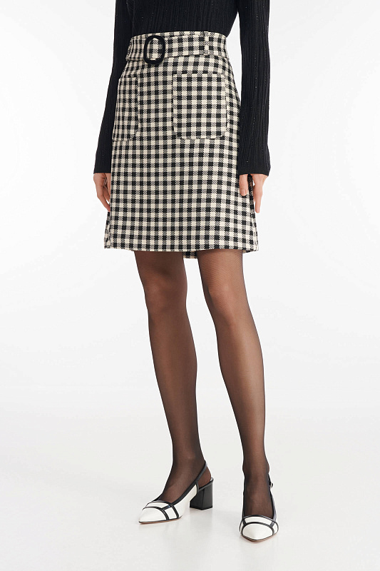 Мини юбка А-силуэта Бренд Diana Gallesi