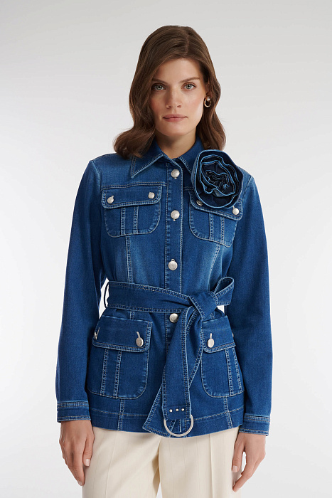 Джинсовая куртка с накладными карманами Бренд Caterina Leman