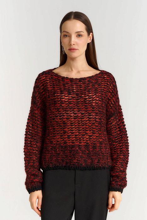 Фактурный джемпер из шерсти и мохера Бренд Sarah Pacini