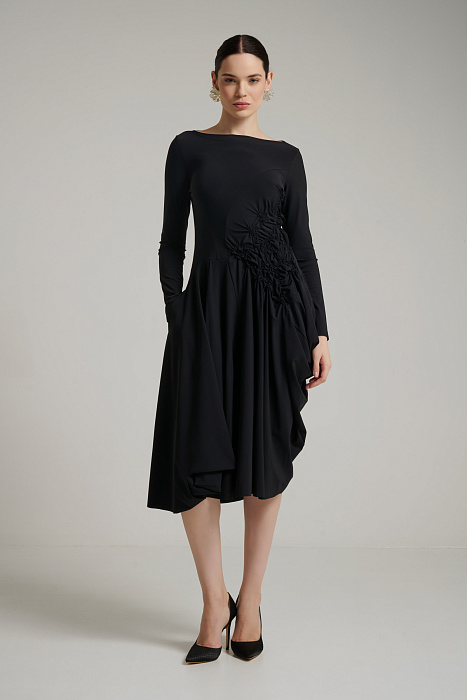 Платье с фактурной строчкой Бренд High