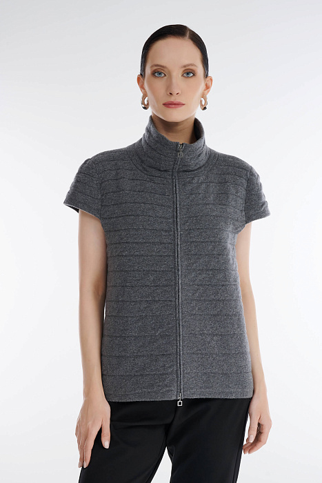 Трикотажный жилет на молнии Бренд Sarah Pacini