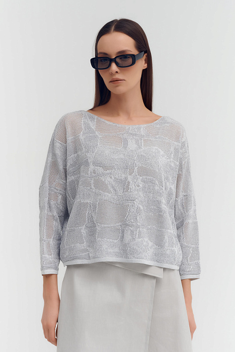 Джемпер с фактурным узором Бренд Sarah Pacini