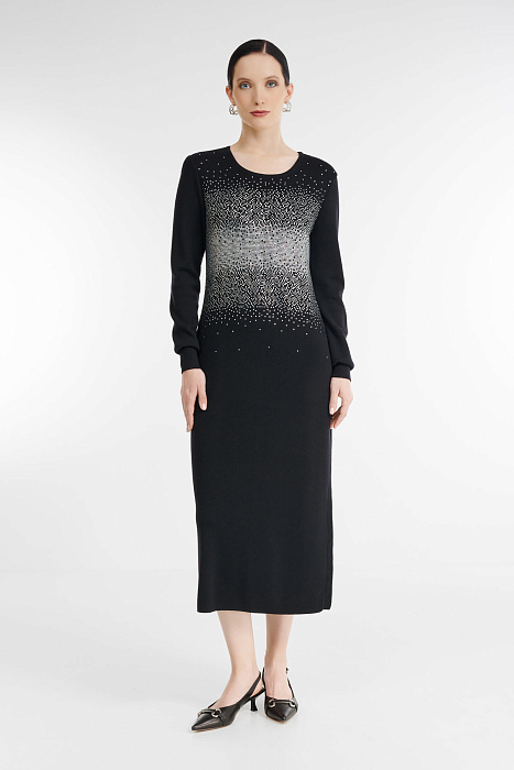 Трикотажное платье с разрезом Бренд Daniela Drei