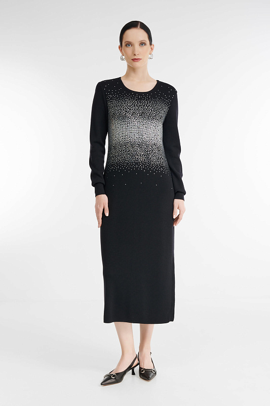 Трикотажное платье с разрезом Бренд Daniela Drei