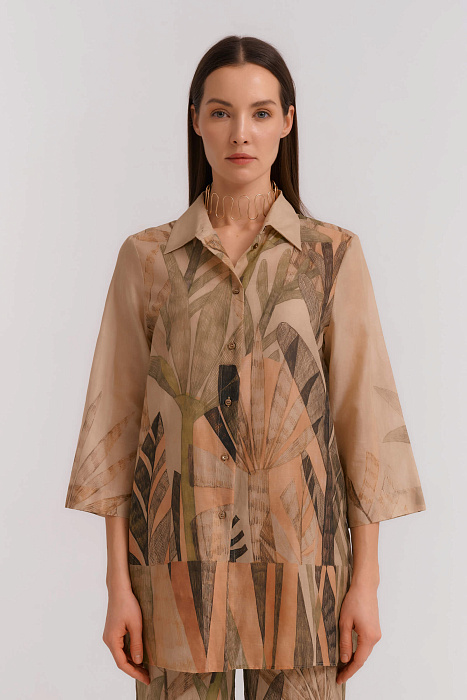 Рубашка с растительным принтом Бренд Diana Gallesi