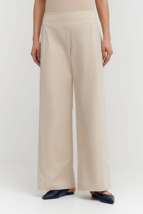 Широкие брюки из хлопка Бренд Sarah Pacini