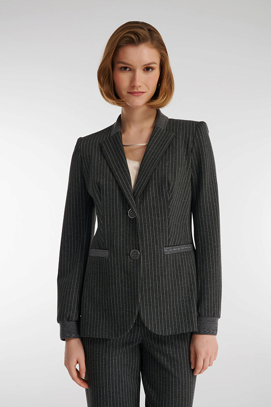 Жакет в полоску из смесовой вискозы Бренд Caterina Leman